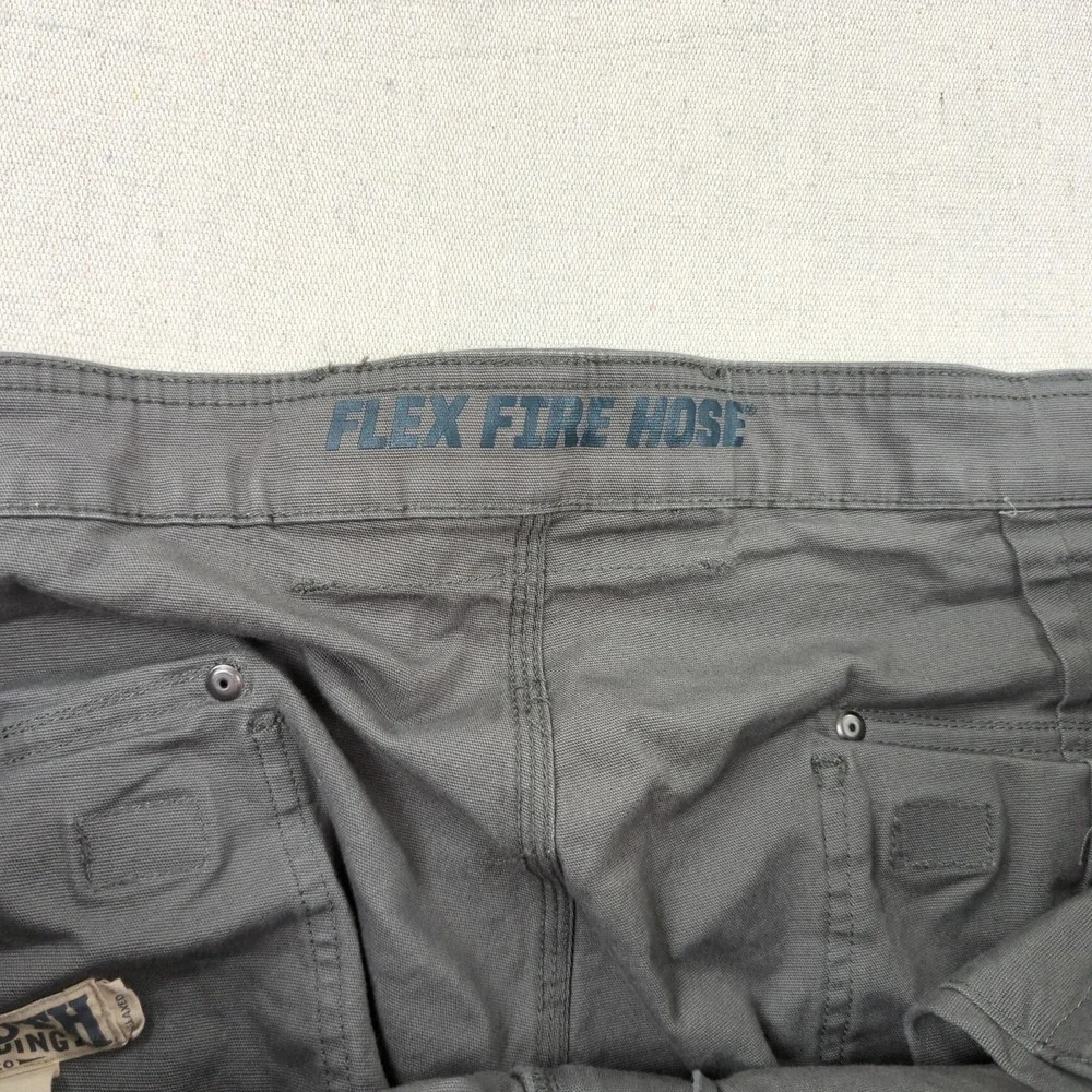 Duluth Trading Pants Mens 48x34 Khaki Flex Fire Hose Cargo Relaxed Utility
